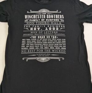 Supernatural The Winchester Brothers Tee Shirt Medium